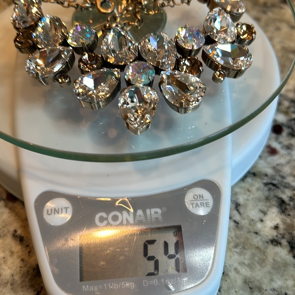 Sorrelli Dare to Pear Statement Bib Necklace Clear & AE Swarovski Crystals $353 - Picture 11 of 12